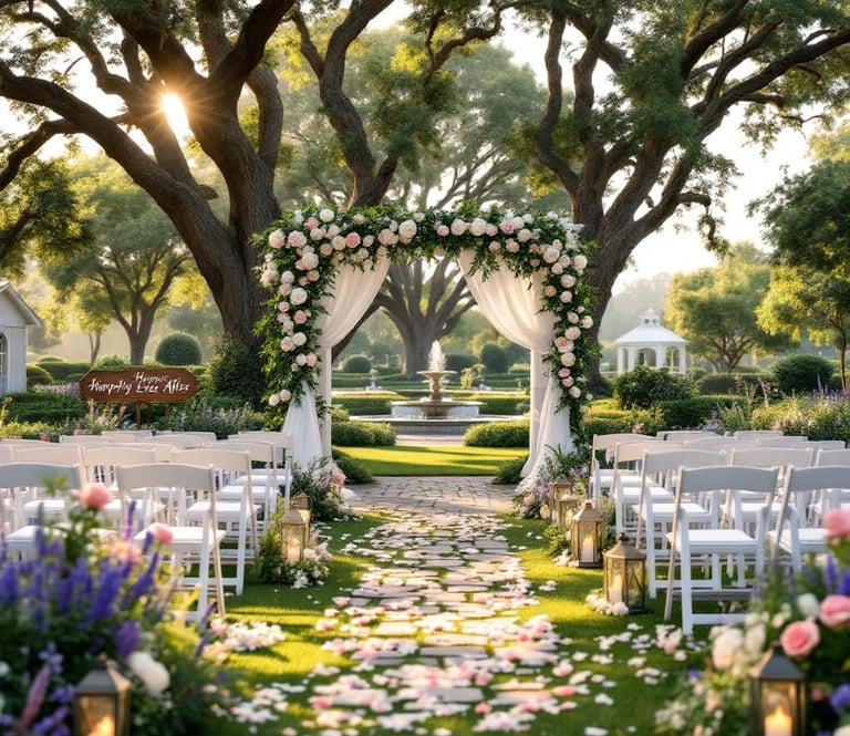 a wedding ceremony at the inn at the grove