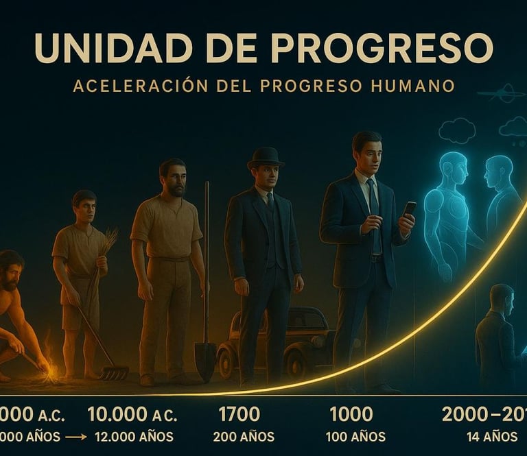Gráfico de las Revoluciones industriales y la Era de la Humanidad Aumentada