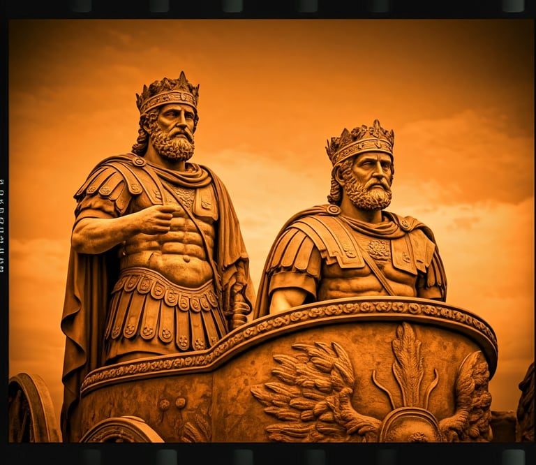 En las profundidades del tiempo, los reyes de Roma trazaron los primeros surcos de la leyenda. Sus n