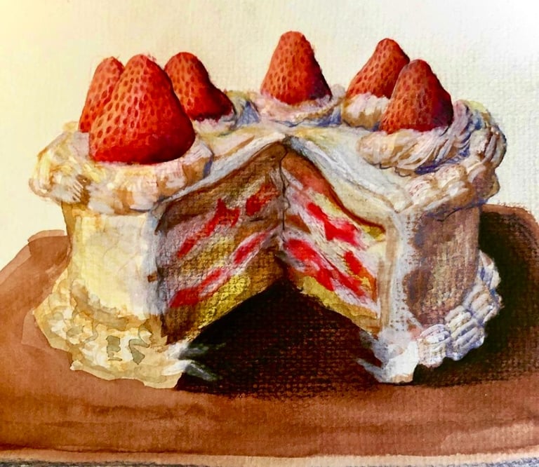 Watercolours and Colouring Pencils, A4