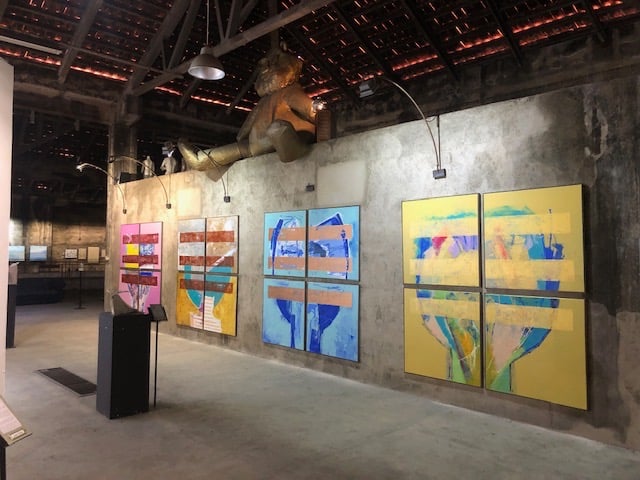 Four large and modern abstract paintings - Flash for empathy