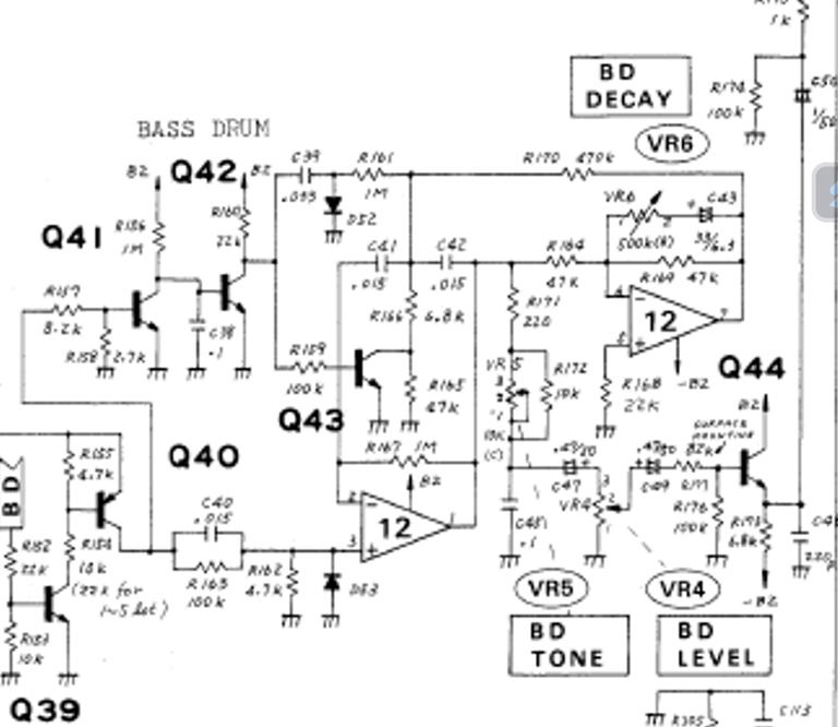 TR-808 Bass Drum Schematic