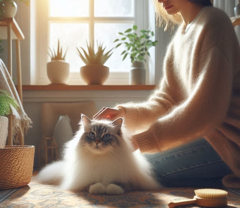 como cepillar correctamente a un gato