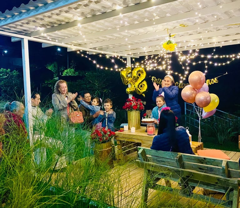 Celebrando cumpleaños, compartir
