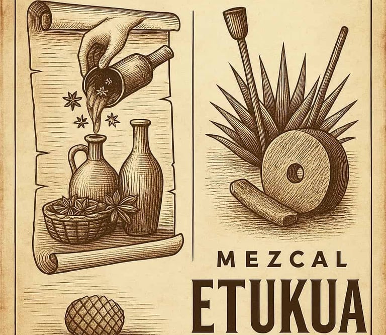  Papiro antiguo con ilustraciones de métodos de adulteración de vino, contrastando con las herramien