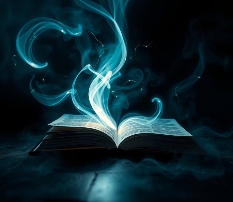 a book opened to reveal a book with a bookmark