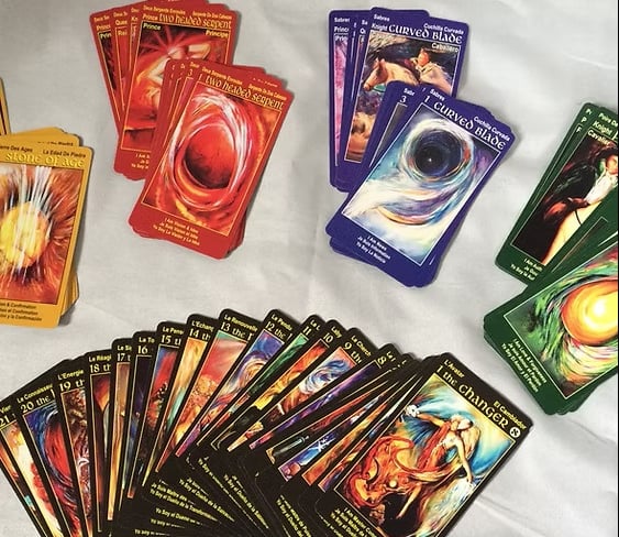 5 Elements Color Code Tarot Cards I Am ONE