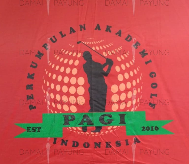 Payung promosi polos golf fiber PAGI merah