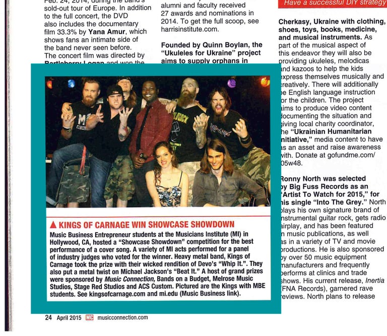 Rayssa Slater SAG Actor & Musician - music connection press article