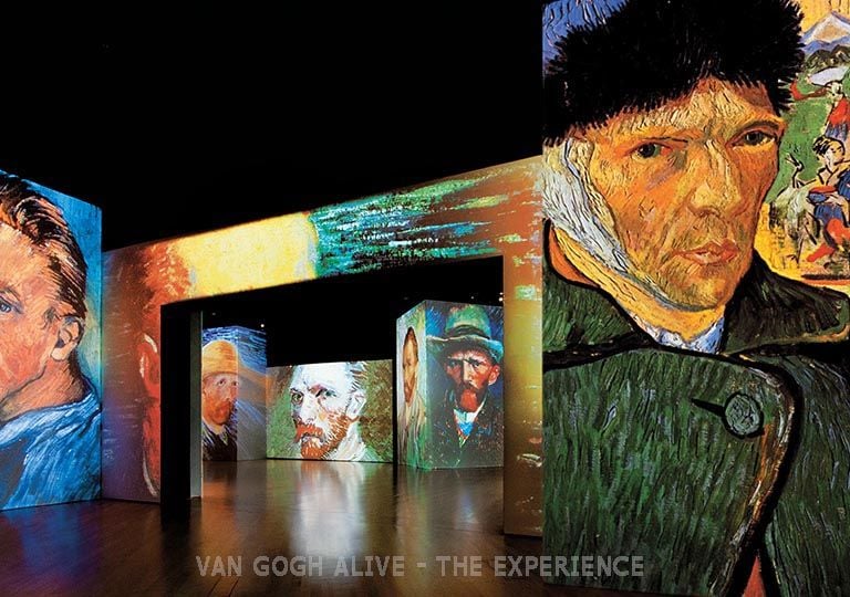 Άποψη από την έκθεση Van Gogh Alve: Τhe Experience - Μέγαρο Μουσικής Αθηνών