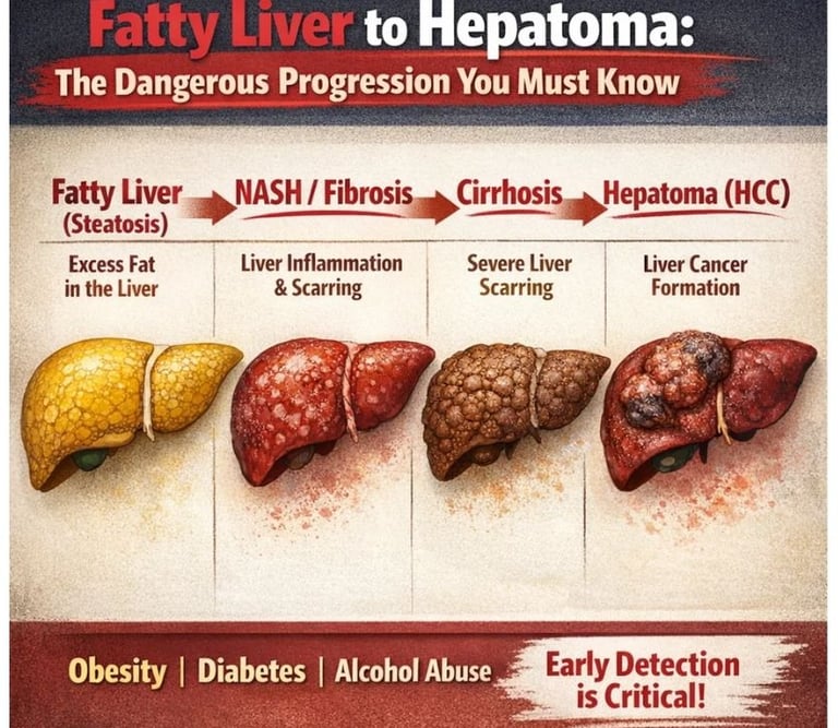 🏥 Fatty Liver to Hepatoma The Dangerous Progression You Must Know (3)