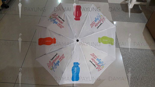 Payung promosi polos lipat putih tupperware