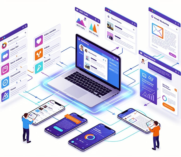 Digital marketing channels interaction