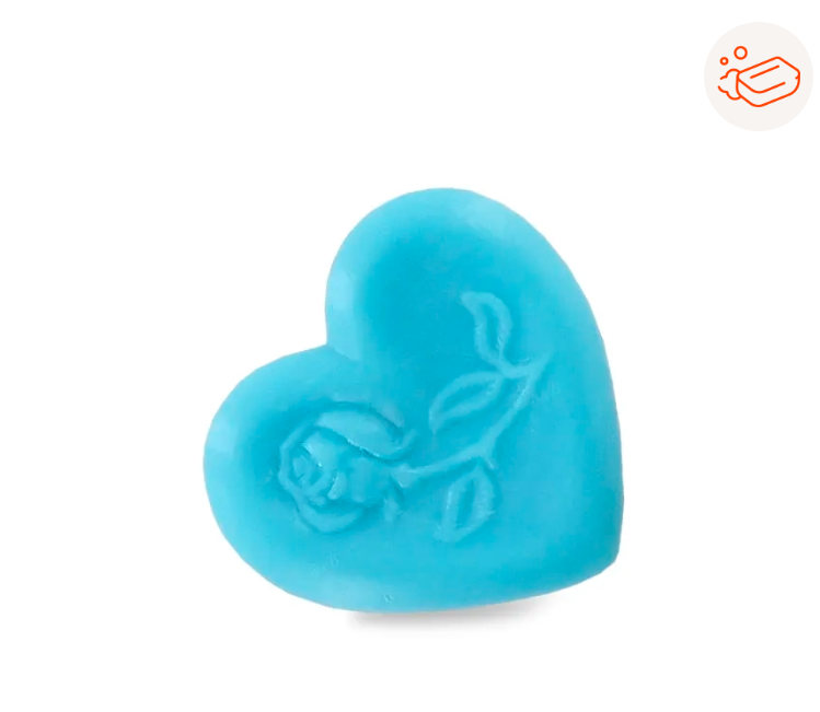 Petit coeur bleue fleur marine