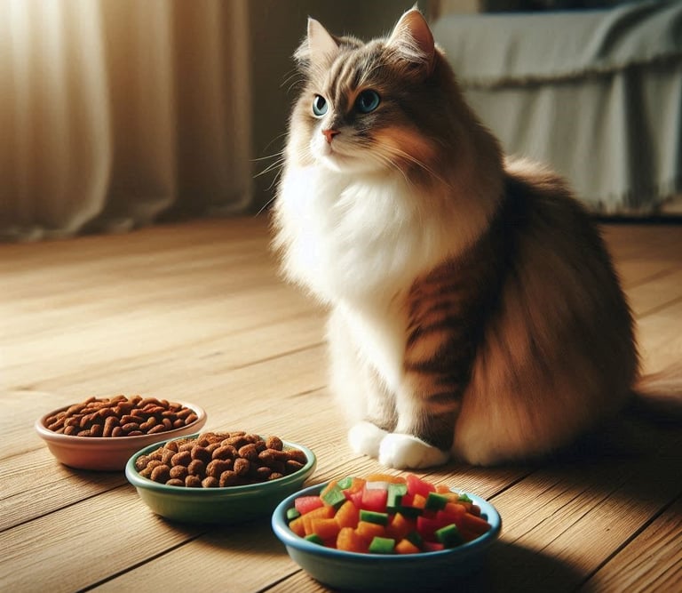 gato comiendo, comida de gato según la edad