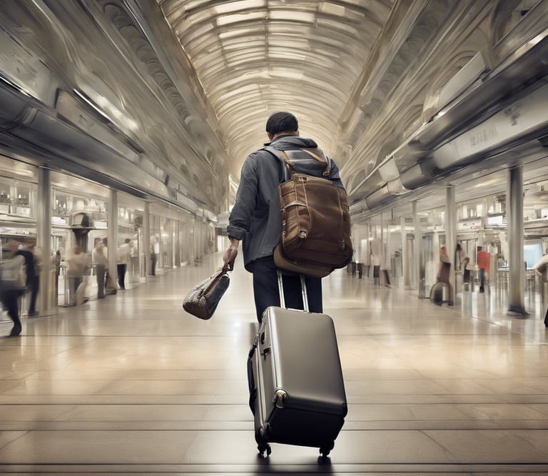 a man with a backpack