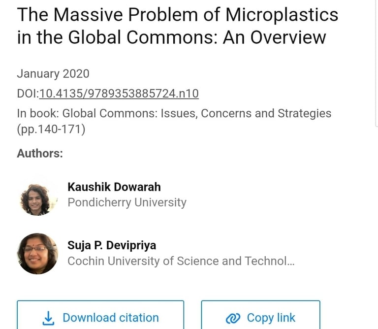 The massive problem of microplastics in the global commons