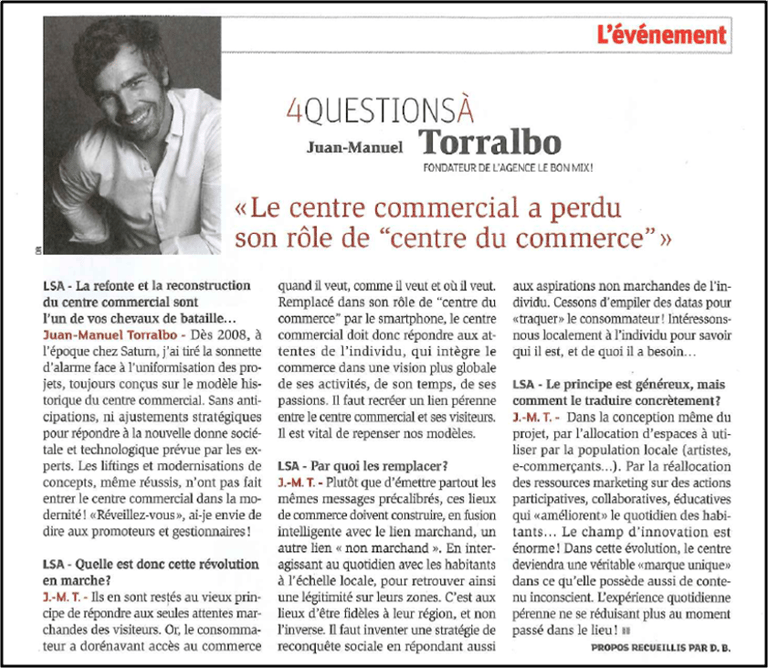 Article de Juan manuel TORRALBO LSA Centre commercial