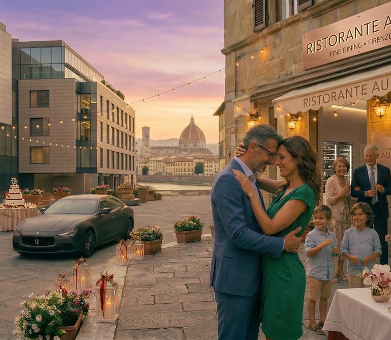 Noleggio Maserati Ghibli per anniversario di coppia