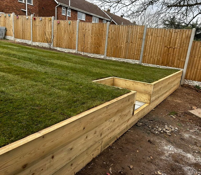 sleeper wall installed at home in worcester by B R Building and Landscapes