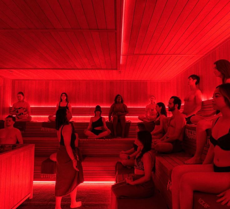 a public sauna social wellness experience