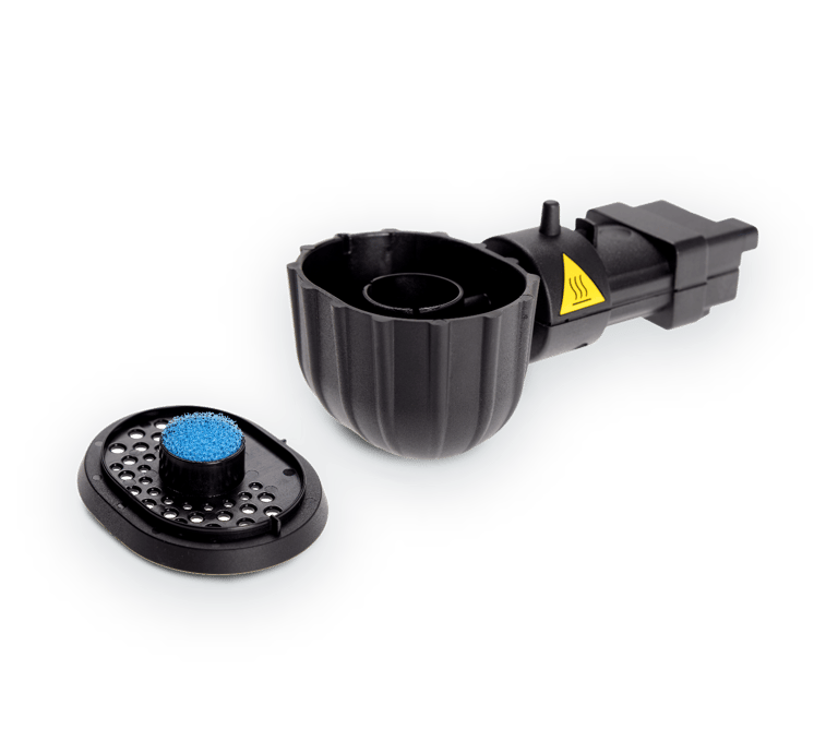 Moduł odświeżacza powietrza EV podłączony do stacji parowej, przeznaczony do aromaterapii i neutralizacji zapachów.