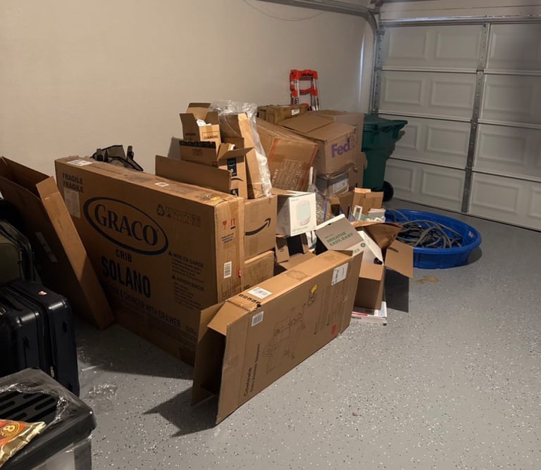 Garage Full Of Cardboard In San Antonio