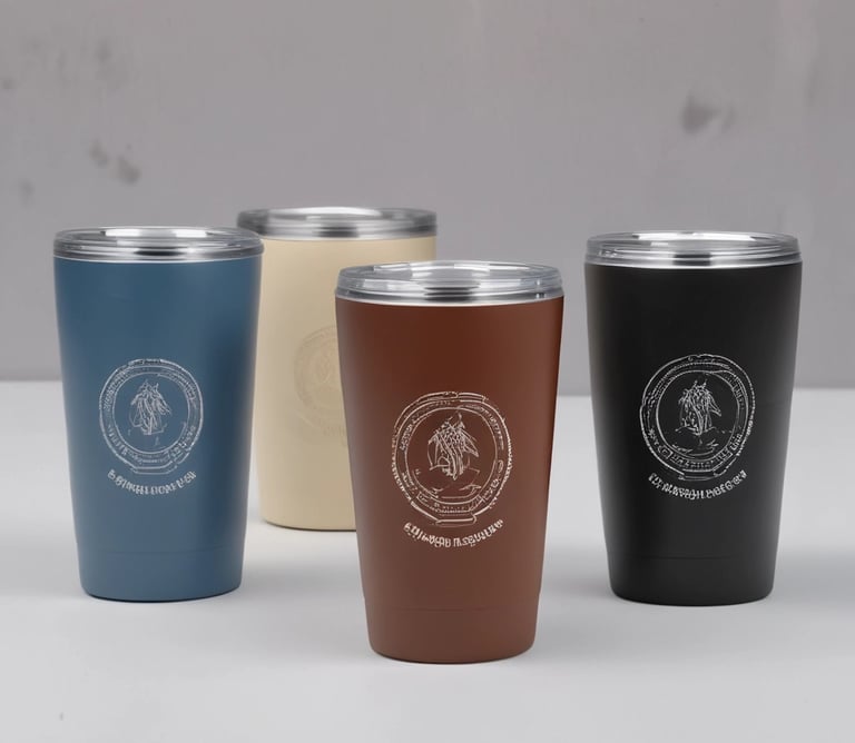 Durable children's polystyrene mugs in playful designs