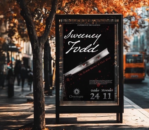 Musical inspired poster mockup