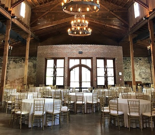 Reception room with Chiavari Chairs - The rented event