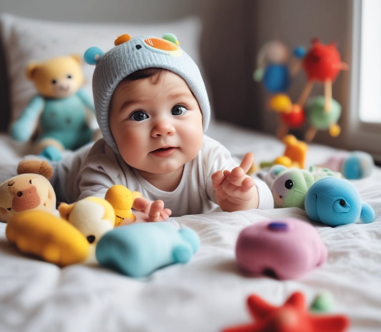 Cozy knitted sweaters for little boys in vibrant colors.