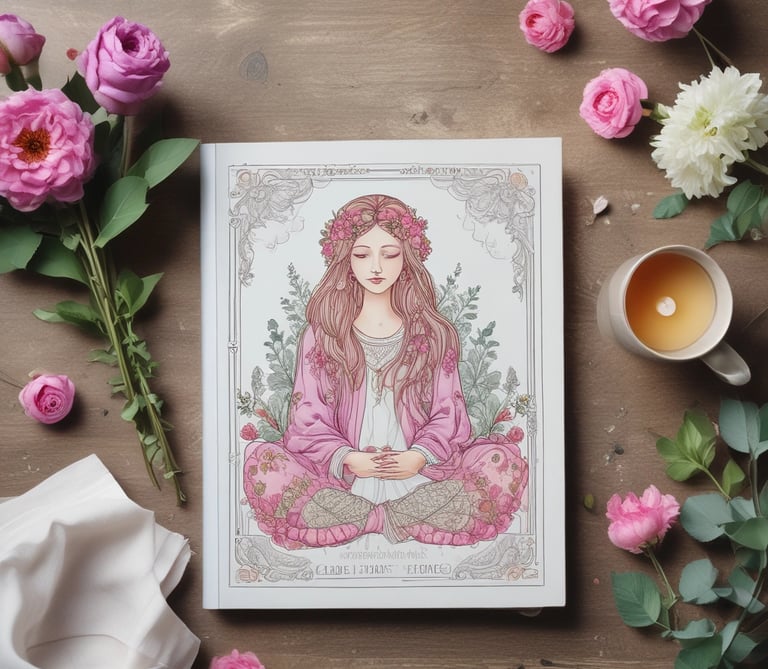 A woman confidently reviewing a workbook with notes and financial charts on her laptop screen.