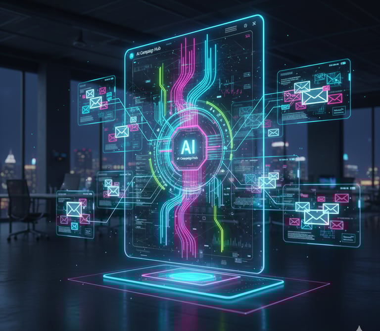 AI tools optimizing personalized email marketing for better engagement.