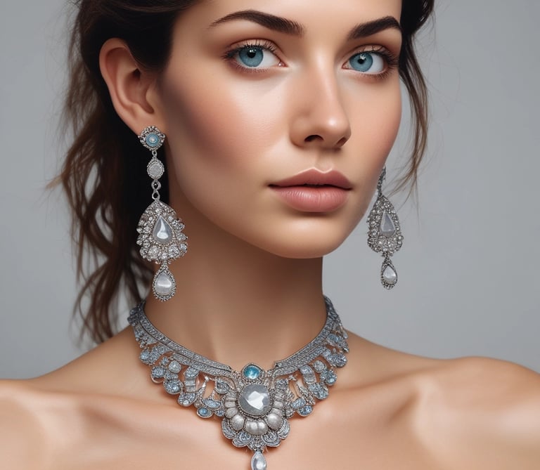 Close-up of elegant jewelry pieces on a velvet surface.