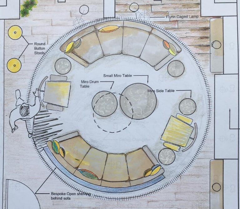 Studio AM living room sketch