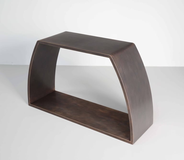 Console Table inspired by hope and unity symbolised by Rainbows,, produced by Tom Faulkner