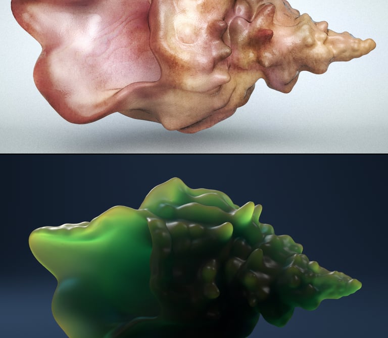 Image of the free conch shell 3d model you can download