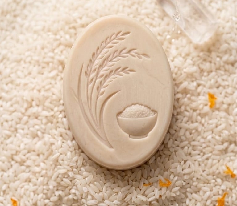 “Rice soap is carefully manufactured using natural rice extracts to provide gentle skincare.