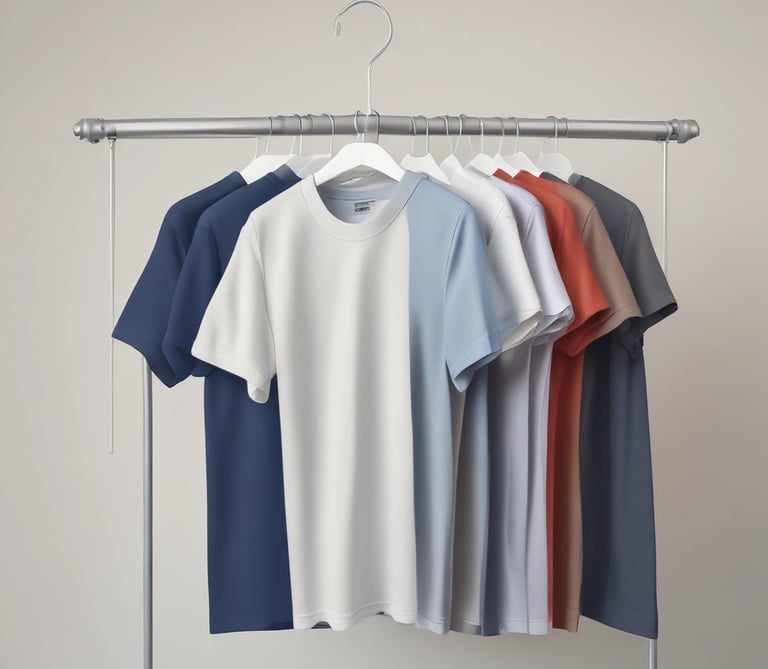 Elegant ladies' dresses hanging gracefully in a softly lit boutique setting.