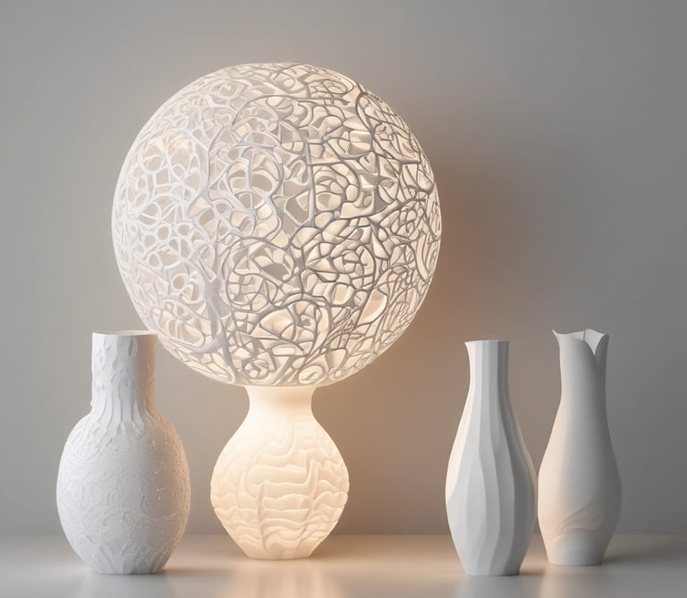 Elegant home décor items displayed in a clean layout.