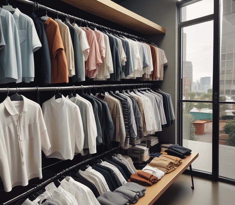 A smartphone displaying a shopping app is placed on a closed red book resting on a wooden surface. Nearby, there is an open magazine featuring watches, and a pair of eyeglasses is positioned on top of the book. A clear glass with a liquid is situated to the side.