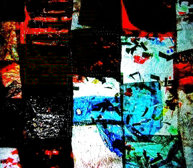 Abstract recycled plastic photo stock from recycled plastic sewing