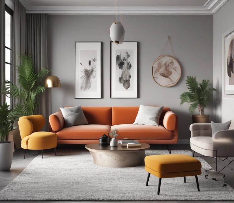 An elegant decoration setup highlighting contemporary design elements.