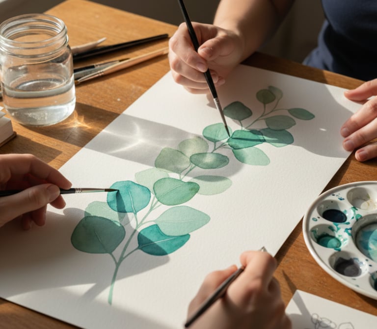 watercolor classes | York, Ontario | cyan myna