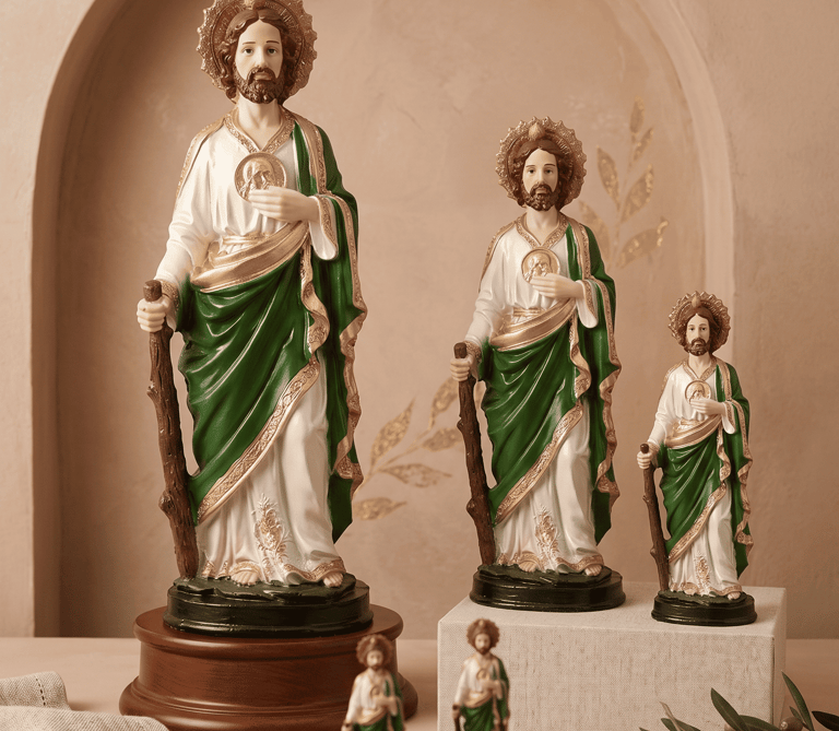 Figuras religiosas de resina San judas Tadeo en varios tamaños