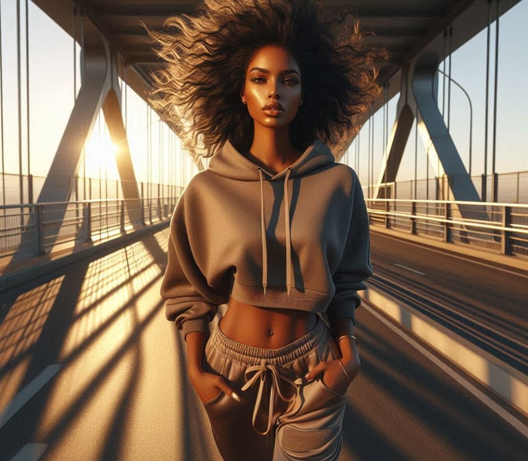 Black woman at crossroads choosing the path toward light and healing