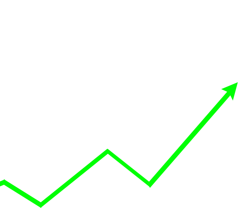 freccia verde che indica il mercato