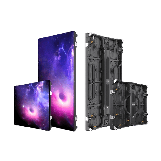 a group of three large screen tvs