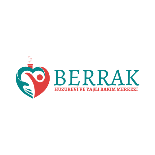 Berrak Huzurevi ve Yaşlı Bakım Merkezi logo featuring a heart and figure on a black background.