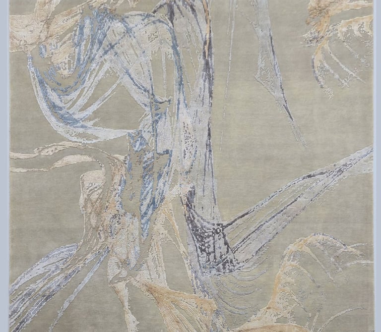 Handknotted (90 KPI) Rug made of Wool & Botanical Silk